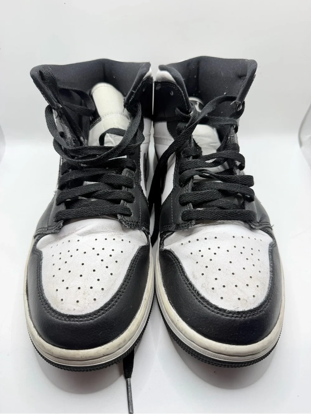 Jordan Black/White High Top Sneakers